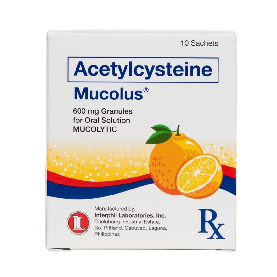 MUCOLUS 600mg Gos Orn 3.5g Sach x10