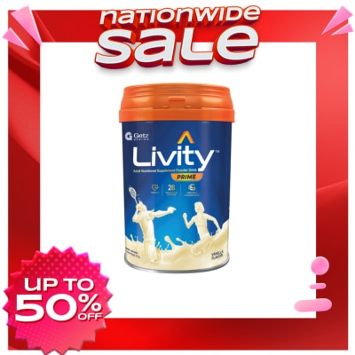 LIVITY PRIME LIVITY PRIME Adult Nutritional Supplement Powder Drink Vanilla Flavor 850g