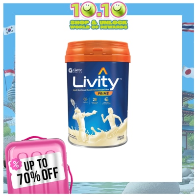 LIVITY PRIME LIVITY PRIME Adult Nutritional Supplement Powder Drink Vanilla Flavor 850g