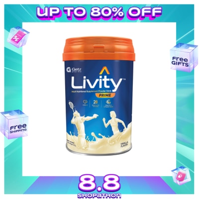 LIVITY PRIME LIVITY PRIME Adult Nutritional Supplement Powder Drink Vanilla Flavor 850g