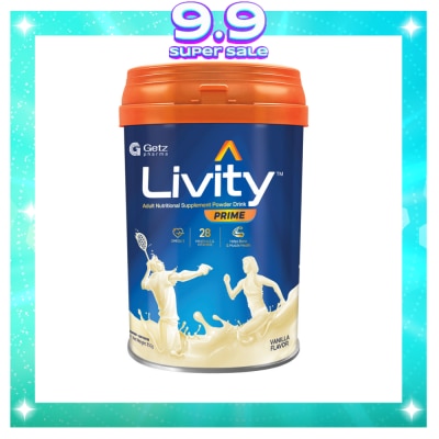 LIVITY PRIME LIVITY PRIME Adult Nutritional Supplement Powder Drink Vanilla Flavor 850g