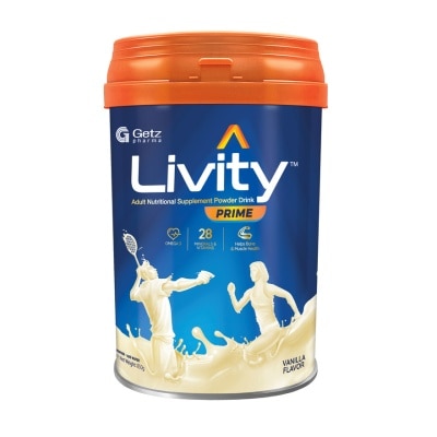 LIVITY PRIME LIVITY PRIME Adult Nutritional Supplement Powder Drink Vanilla Flavor 850g