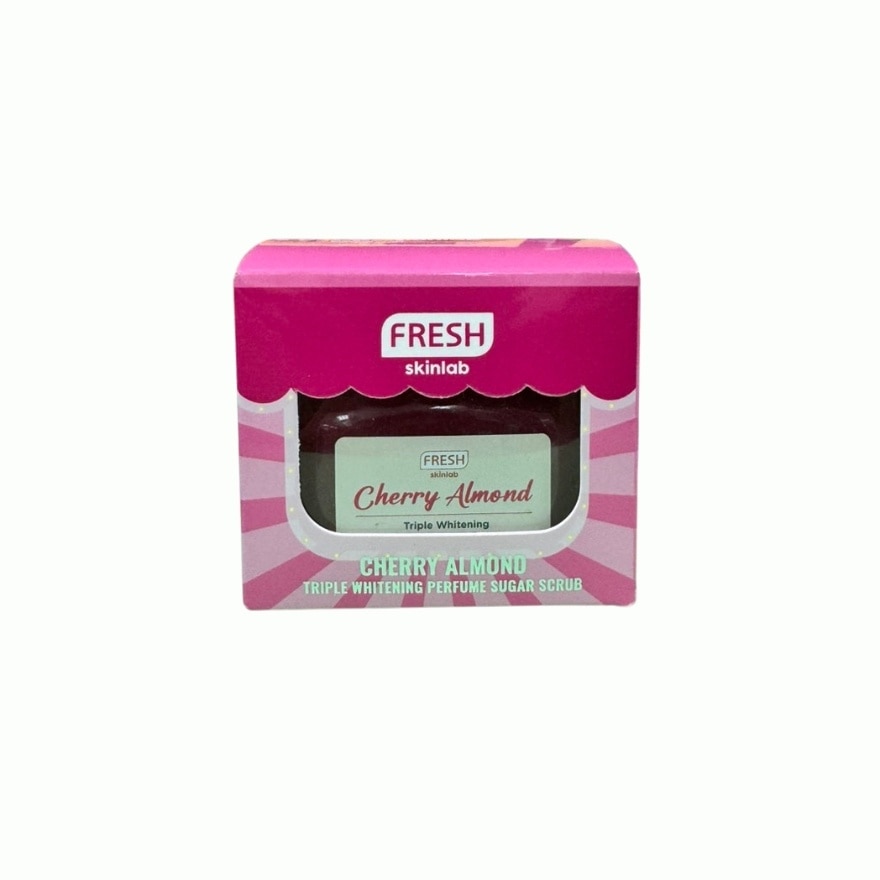 FRESH Skinlab Holiday Gift Set Cherry Almond Triple Whitening Perfume Sugar Scrub 220g