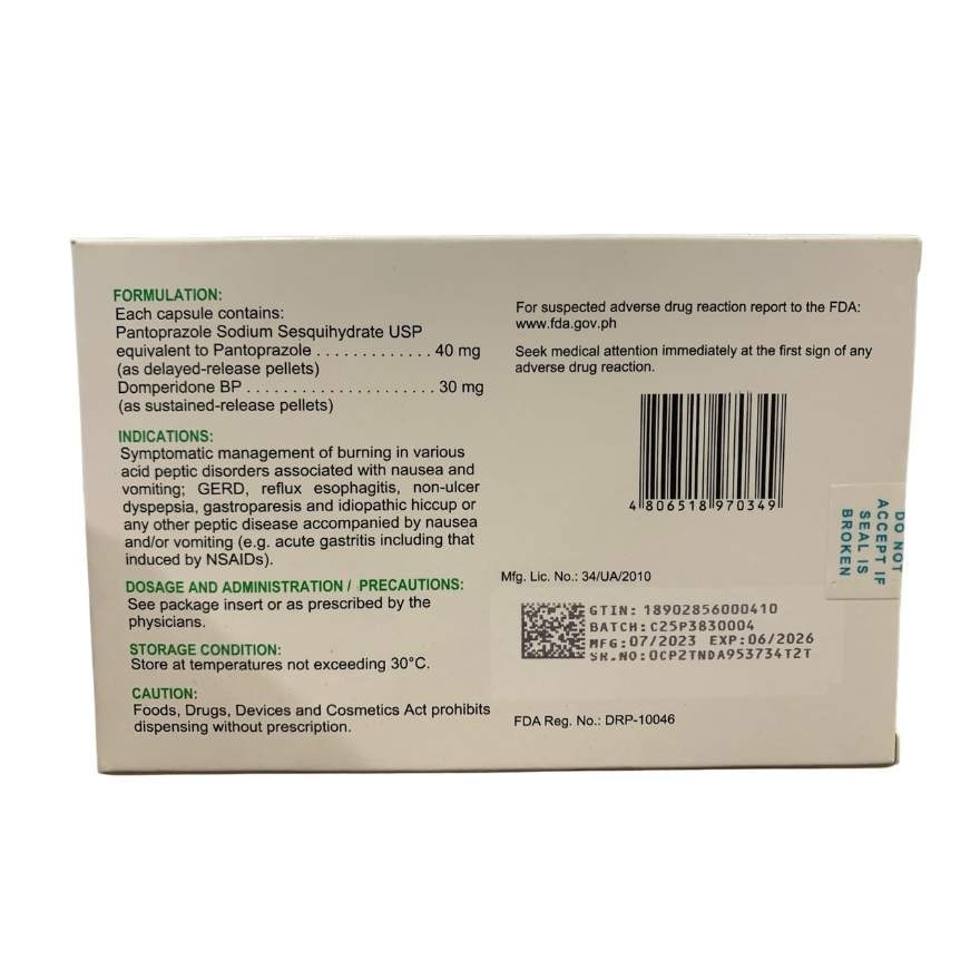 PANTEC DSR 40Mg/30Mg Tablet By 30'S