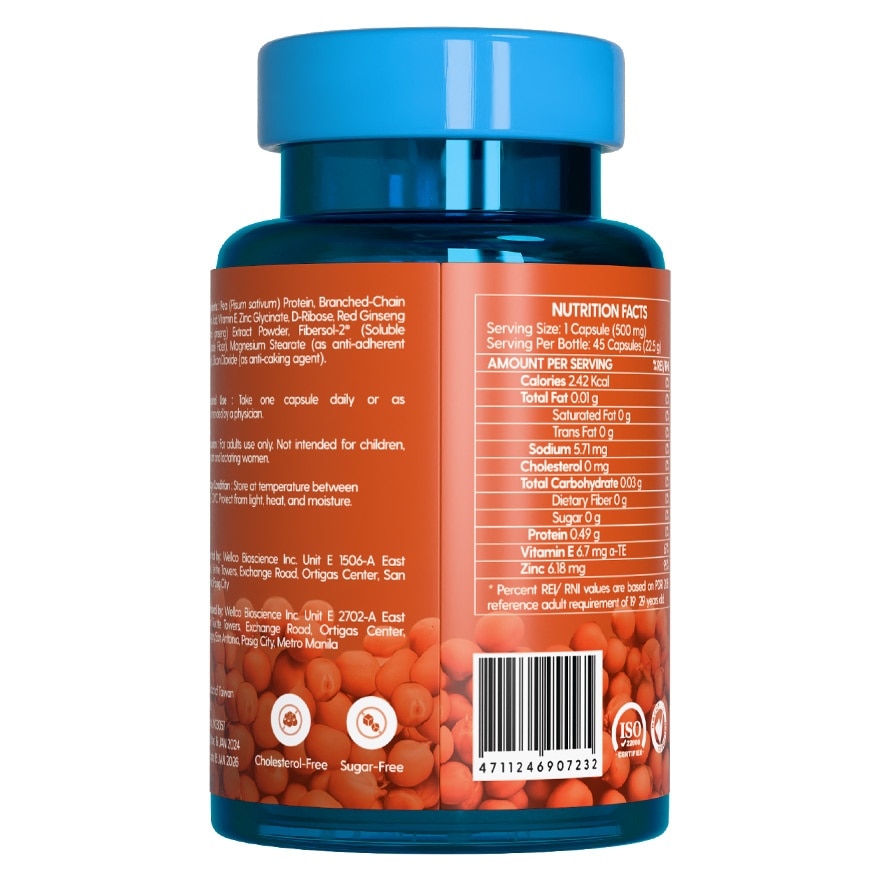 HABIT Vegan Protein with BCAA + Korean Ginseng 45 capsules (Post workout supplement)