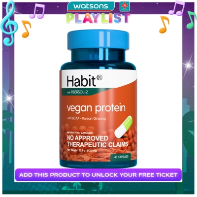 HABIT HABIT Vegan Protein with BCAA + Korean Ginseng 45 capsules (Post workout supplement)