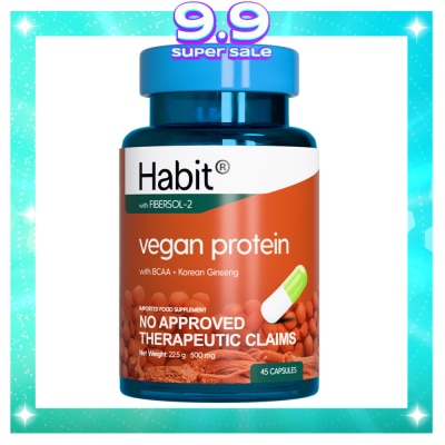 HABIT HABIT Vegan Protein with BCAA + Korean Ginseng 45 capsules (Post workout supplement)