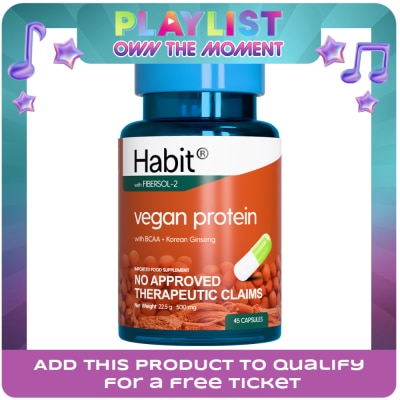 HABIT - HABIT Vegan Protein with BCAA + Korean Ginseng 45 capsules (Post workout supplement)