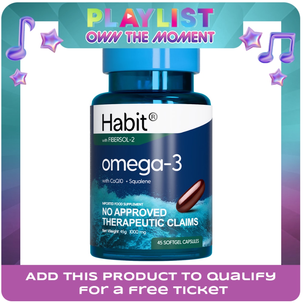 HABIT Omega-3 with CoQ10 + Squalene 45 softgel capsules (Heart health)