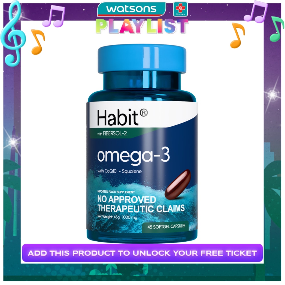 HABIT Omega-3 with CoQ10 + Squalene 45 softgel capsules (Heart health)