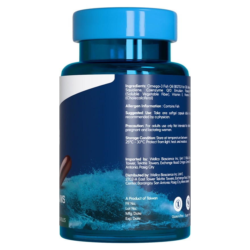 HABIT Omega-3 with CoQ10 + Squalene 45 softgel capsules (Heart health)