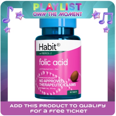 HABIT - HABIT Folic Acid with Patented Iron + Zinc 180 tablets (Prenatal supplement)