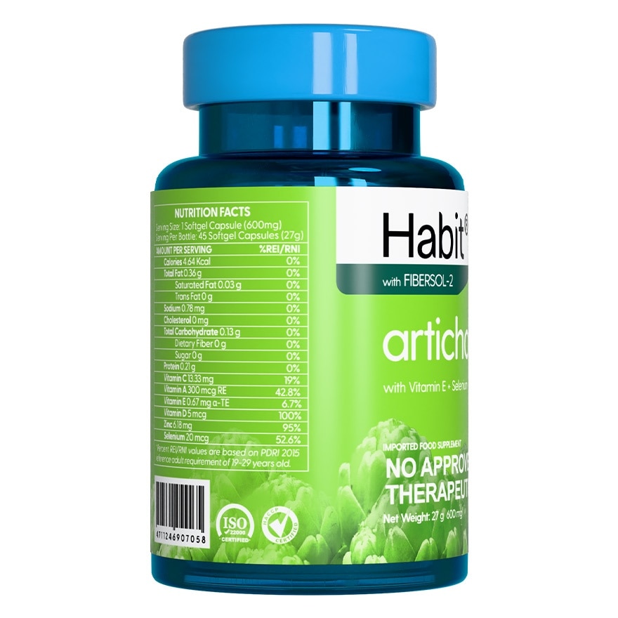 HABIT Artichoke with Vit. E + Selenium 45 softgel capsule (Liver health)