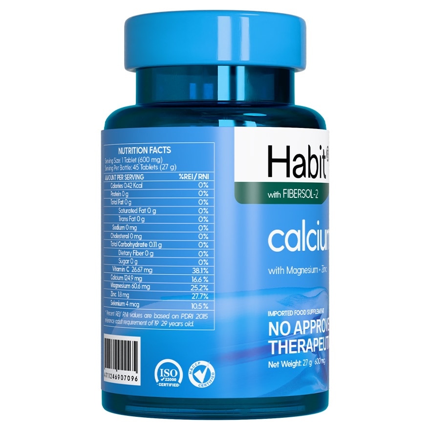 HABIT Calcium with Magnesium + Zinc 45 tablets (Bone health)