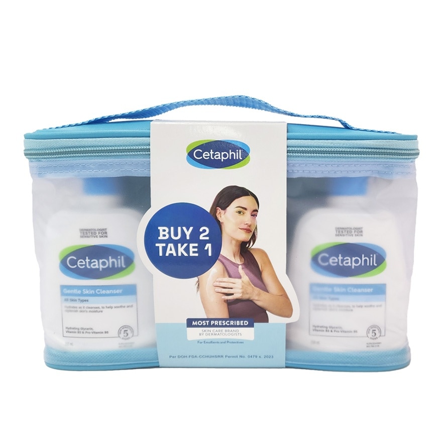 CETAPHIL Gentle Skin Cleanser 250ml Buy2 Take1 Free Pouch