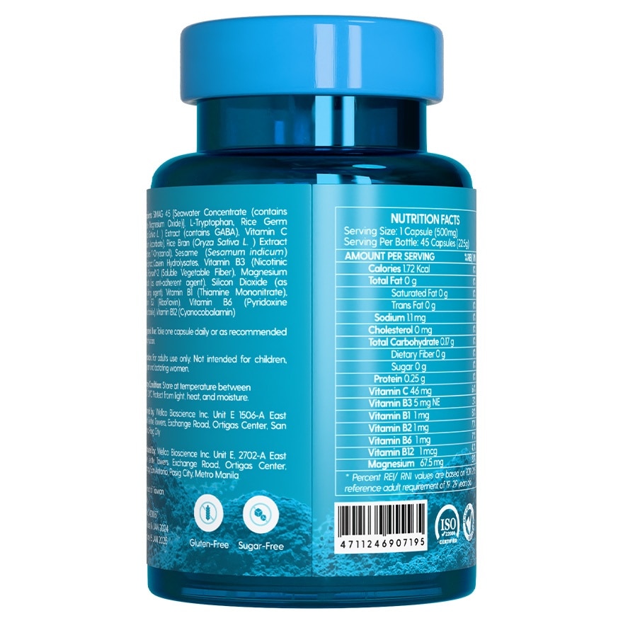 HABIT GABA with Tryptophan + Magnesium + Oryzanol 45 capsules (Sleep enhancer)