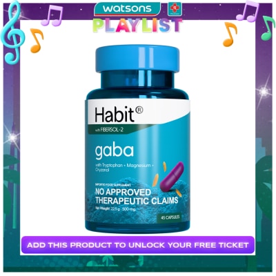 HABIT HABIT GABA with Tryptophan + Magnesium + Oryzanol 45 capsules (Sleep enhancer)