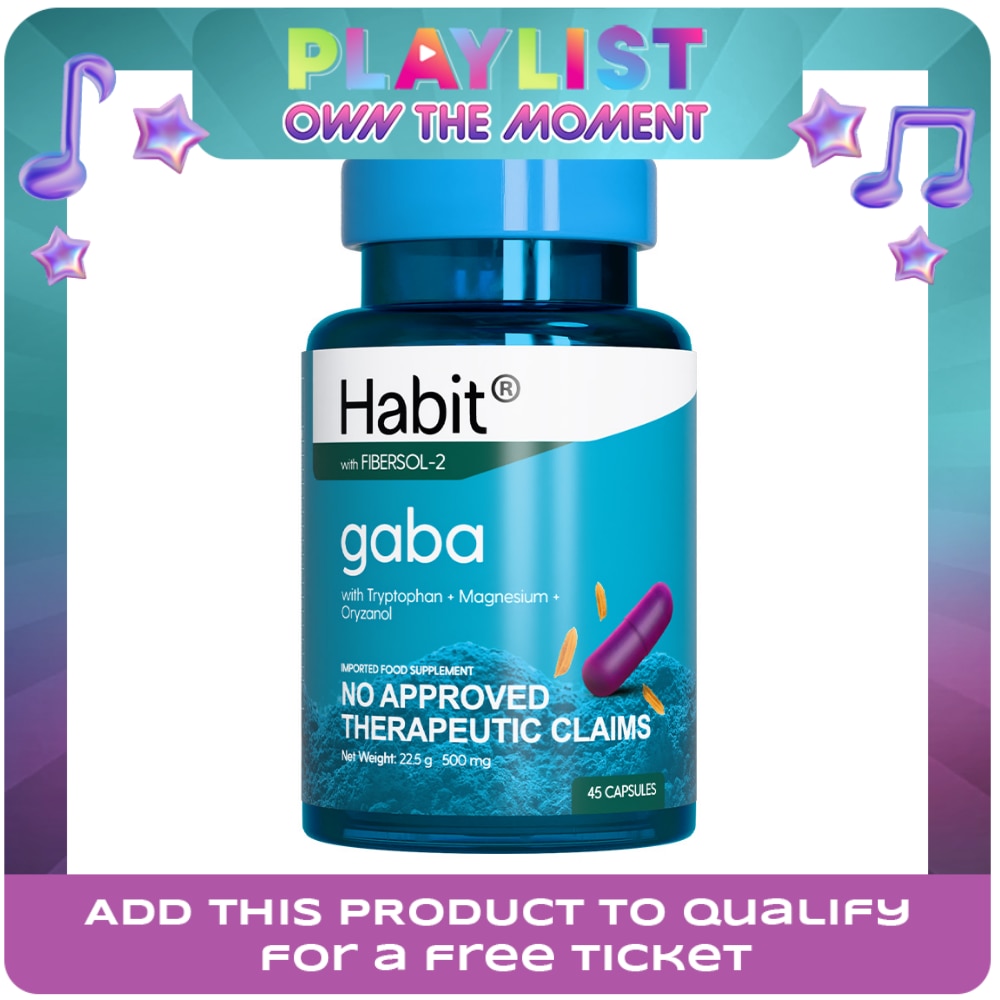 HABIT GABA with Tryptophan + Magnesium + Oryzanol 45 capsules (Sleep enhancer)