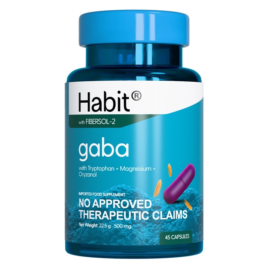 HABIT GABA with Tryptophan + Magnesium + Oryzanol 45 capsules (Sleep enhancer)