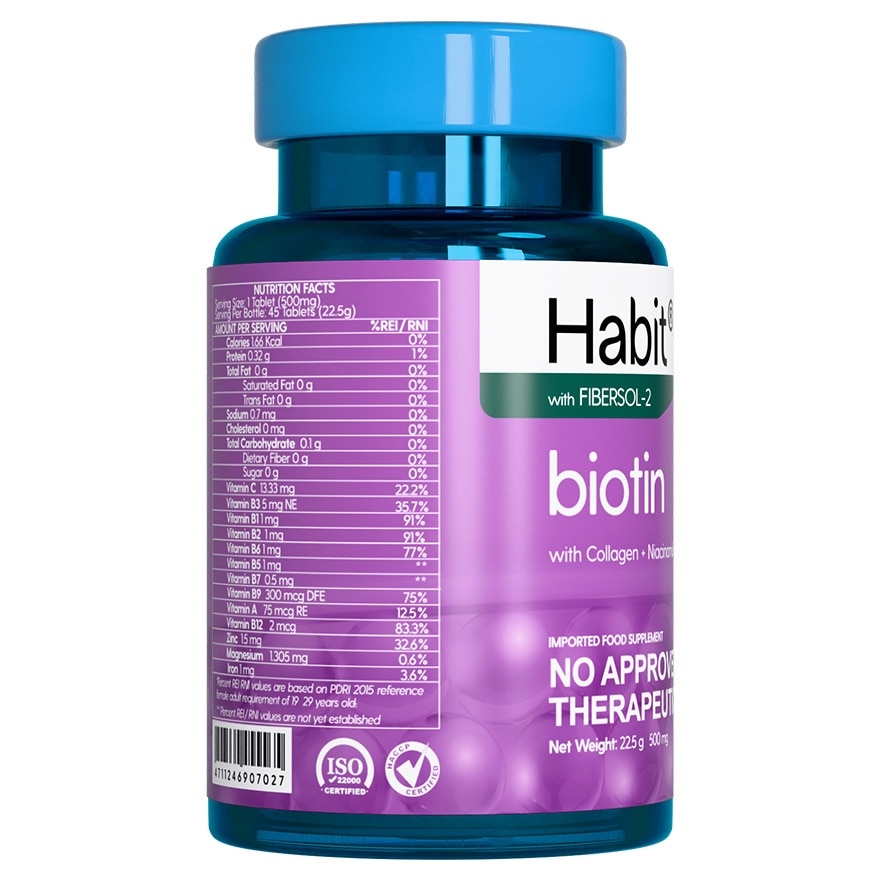 HABIT Biotin with Collagen + Niacinamide 45 tablets (Hair growth)