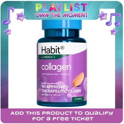 HABIT - HABIT Collagen with Hyaluronic Acid + Vitamin C 45 tablets (Skin repair & hydration)