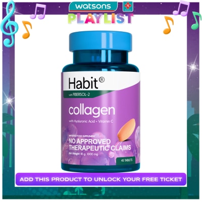 HABIT HABIT Collagen with Hyaluronic Acid + Vitamin C 45 tablets (Skin repair & hydration)