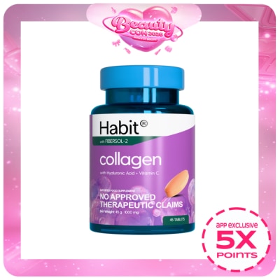 HABIT - HABIT Collagen with Hyaluronic Acid + Vitamin C 45 tablets (Skin repair & hydration)