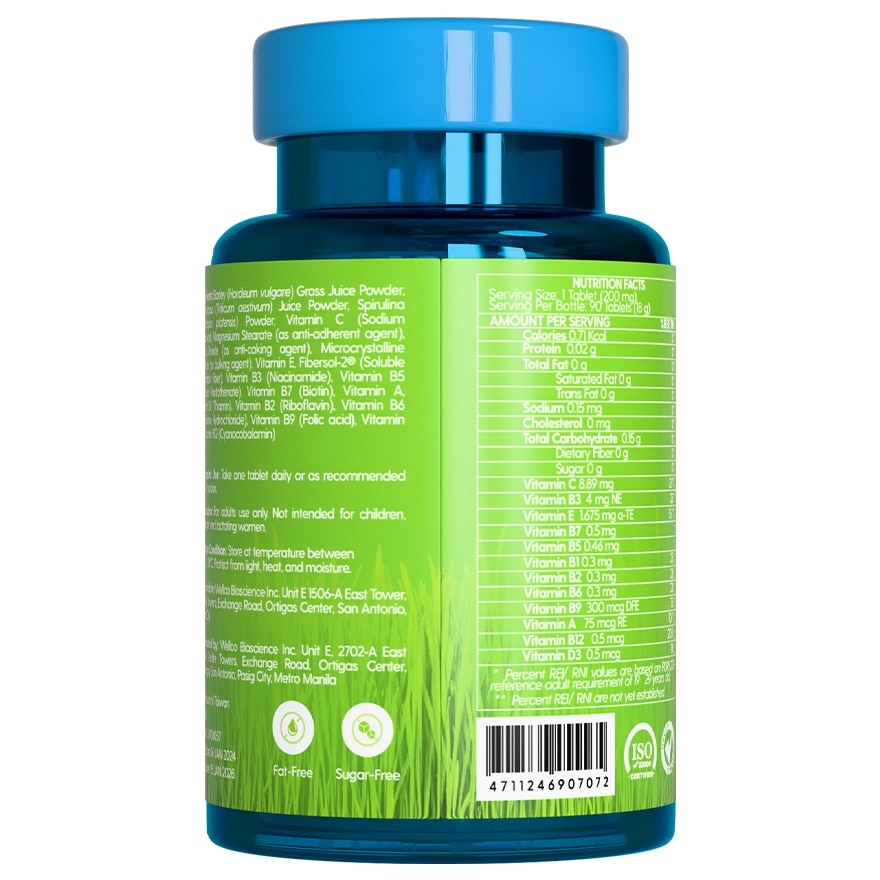 HABIT Barley with Wheatgrass + Spirulina 90 tablets (Detox)