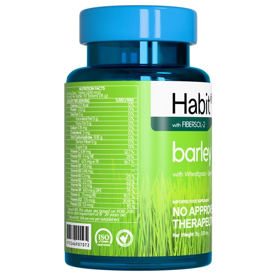 HABIT Barley with Wheatgrass + Spirulina 90 tablets (Detox)