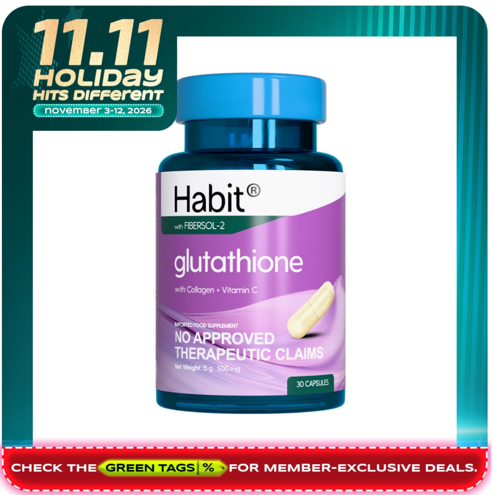 HABIT Glutathione with Collagen + Vitamin C 30 capsules (Skin brightening) image