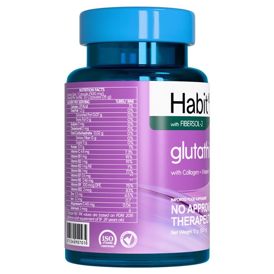 HABIT Glutathione with Collagen + Vitamin C 30 capsules (Skin brightening)