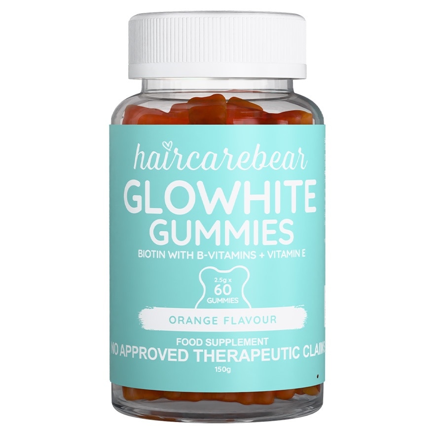 HAIRCAREBEAR GloWhite Biotin with B-Vitamins + Vit E 60 gummies (Skin supplement)