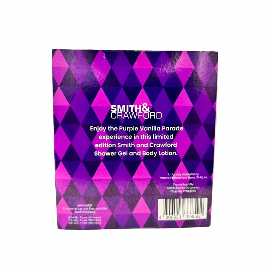 SMITH AND CRAWFORD Purple Vanilla Parade Shower Gel And Body Lotion