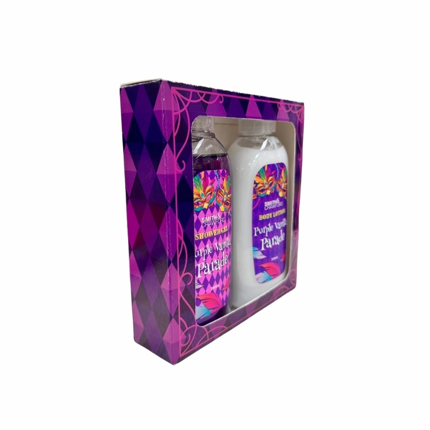 SMITH AND CRAWFORD Purple Vanilla Parade Shower Gel And Body Lotion