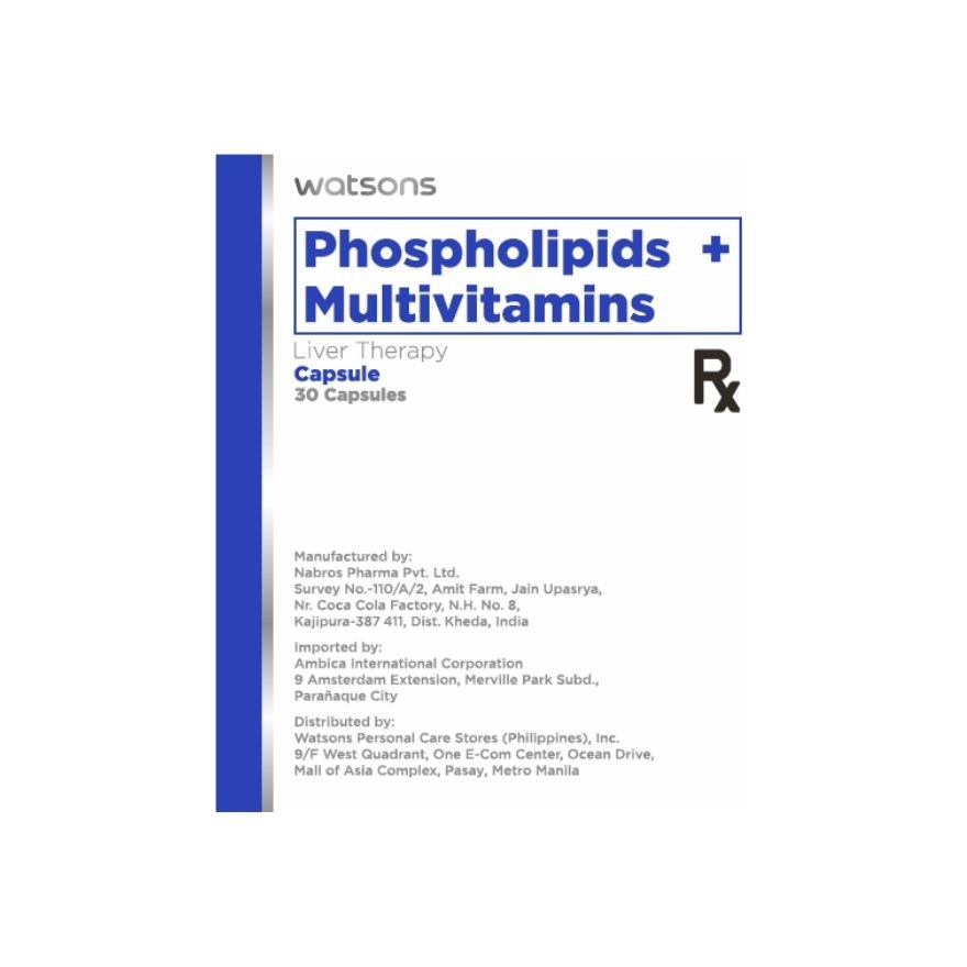WATSONS GENERICS WATSONS GENERICS Phospholipids + Multivitamins Sold Per Piece