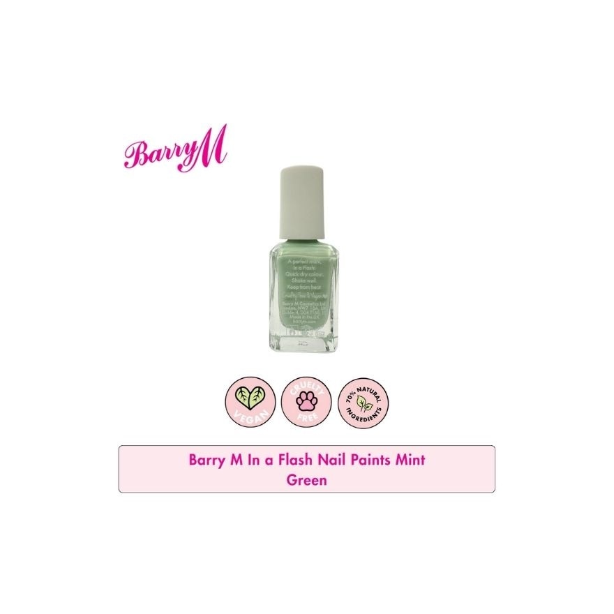 BARRY M In A Flash Quick Dry Nail Paint Mint