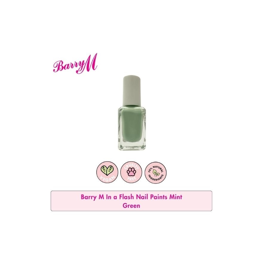 BARRY M In A Flash Quick Dry Nail Paint Mint