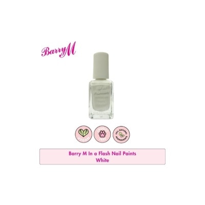 BARRY M BARRY M In A Flash Quick Dry Nail Paint Whirl White