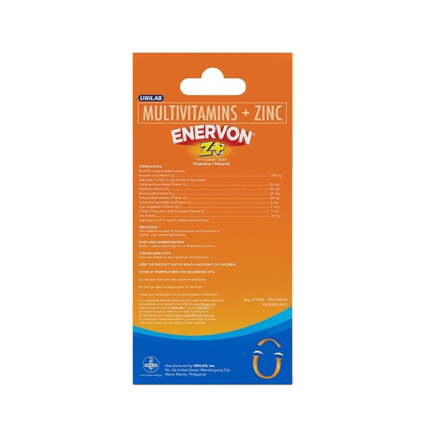 ENERVON Z Plus 8 Film Coated Tablets image