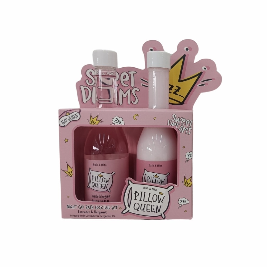 BATH AND BLISS Pillow Queen Night Cap Bath Cocktail Set