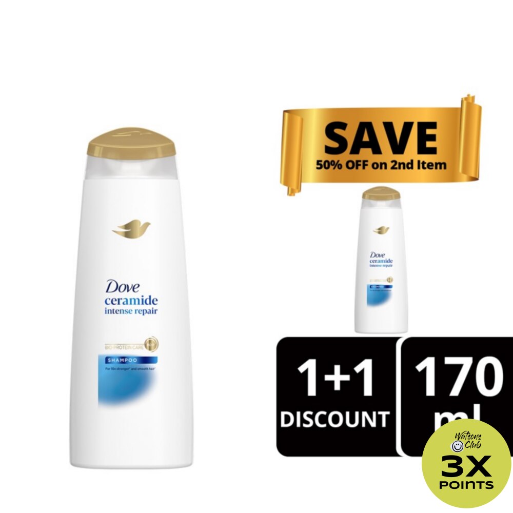 Dove Ceramide Intense Repair Shampoo 170ml Buy 1 Get 2nd at 50% OFF