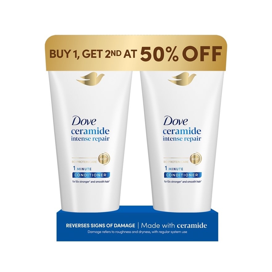 Dove Ceramide Intense Repair 1 Minute Conditioner 300ml Buy 1 Get 2nd at 50% OFF
