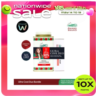 SNAKE BRAND - SNAKE BRAND Ultra Cool Duo: Classic Cooling Soap 100g + Cooling Powder 140g