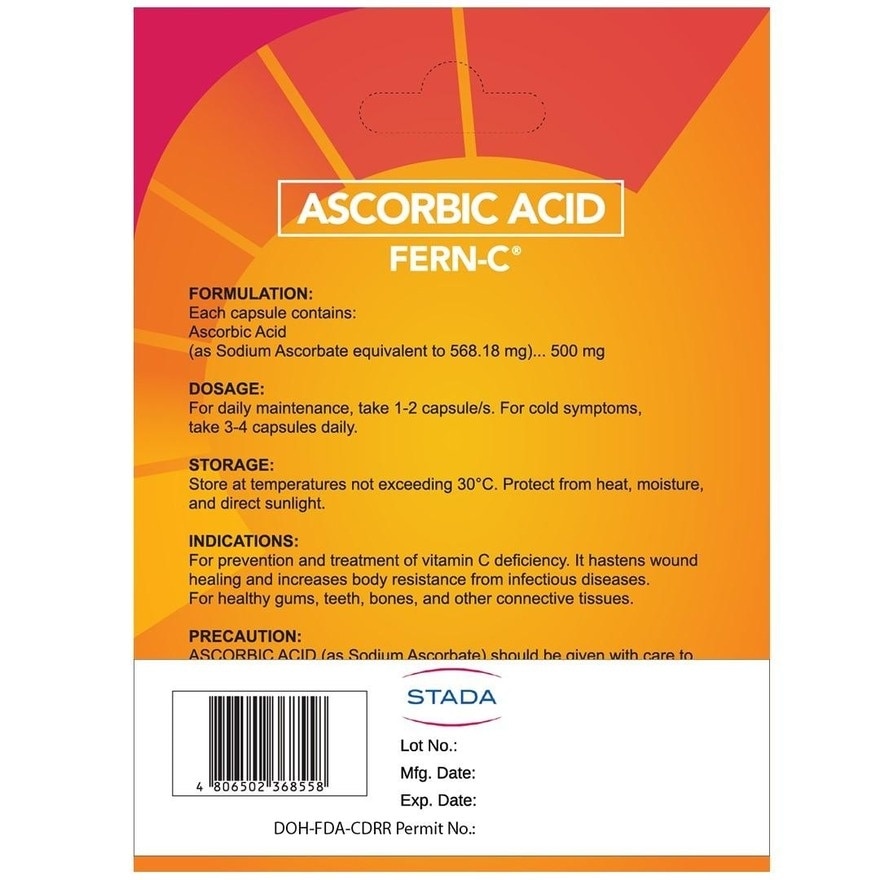 Fern C 500Mg Cap 30S  Halal