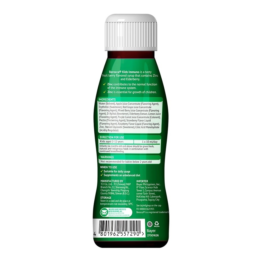 BEROCCA Kids Immuno Syru BT 100ml PH