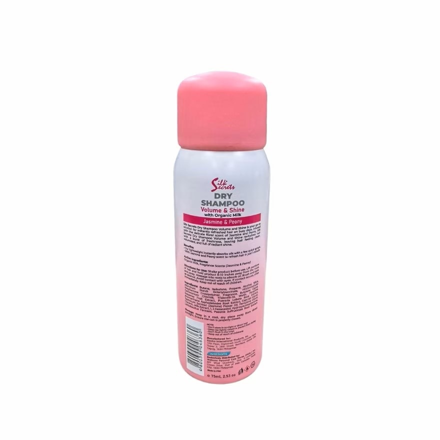 SILK SECRETS Dry Shampoo Volume & Shine With Jasmine & Peony 75ml