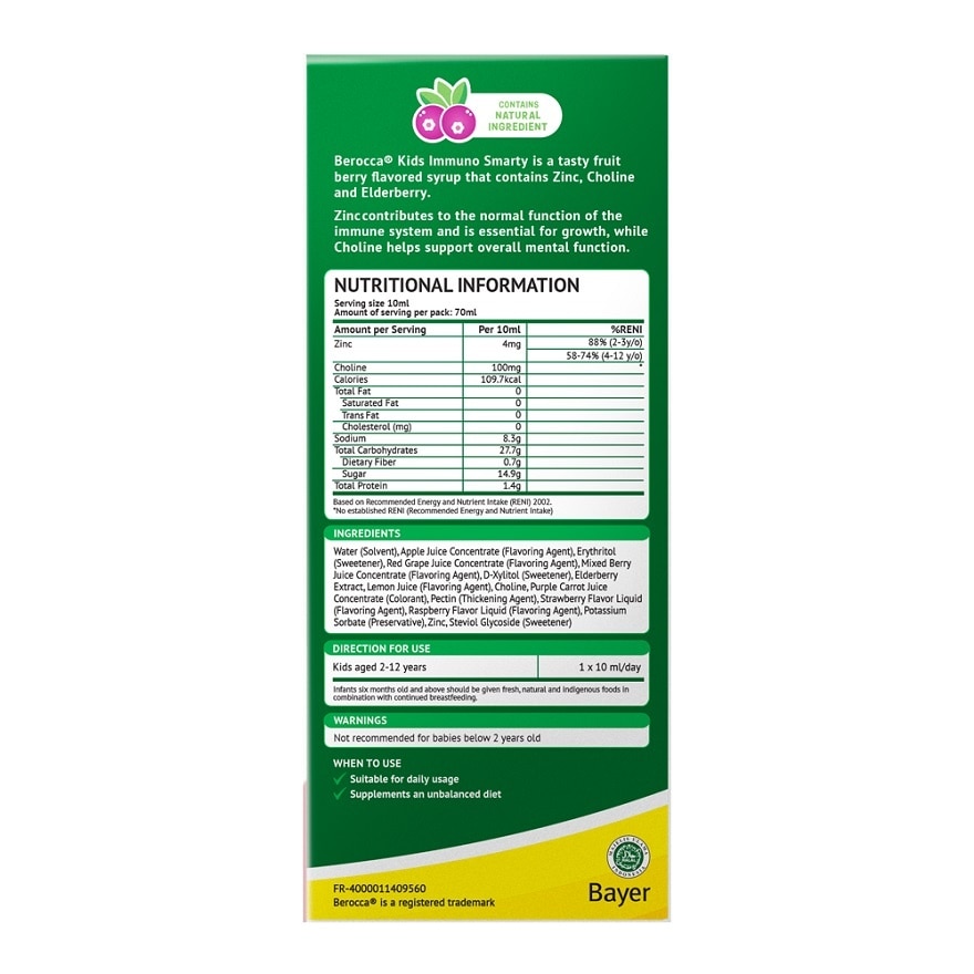 BEROCCA Kids Immuno Smarty Sachet