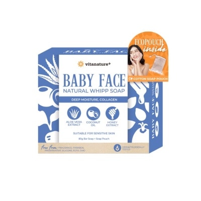 VITANATURE VITANATURE Baby Face Soap 80g With Soap Pouch