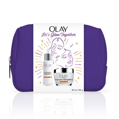 OLAY OLAY Let's Glow Together Nian C Moisturizercinamide + Vitami 50g / Niacinamide + Vitamin C Serum 30ml