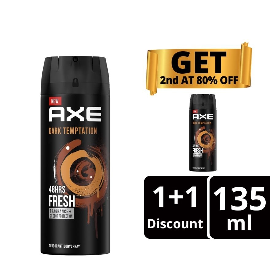 AXE Dark Temptaion Deodorant Spray 135ml Get 2nd Item At 80% Off
